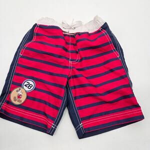 Hanna Andersson 110 5 Disney Mickey Mouse Patch Striped Swim Suit Trunk Shorts